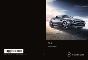 2015 Mercedes Benz SLK Operator Manual